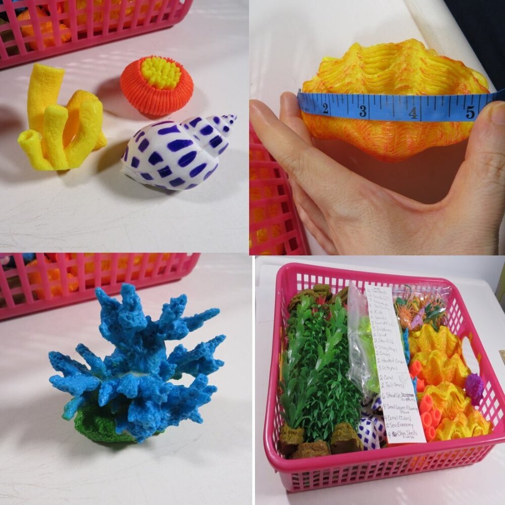 Under Water Plastic Sea Shells, Plants etc, WEIGHTED, DESIGNED TO BE UNDER WATER